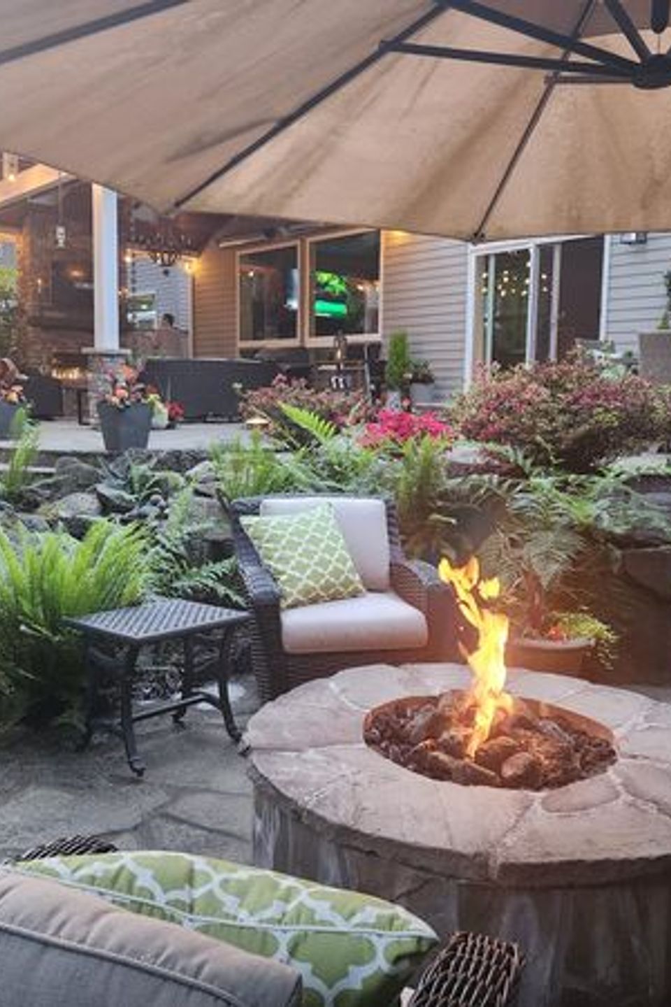 Firepit and outdoor space