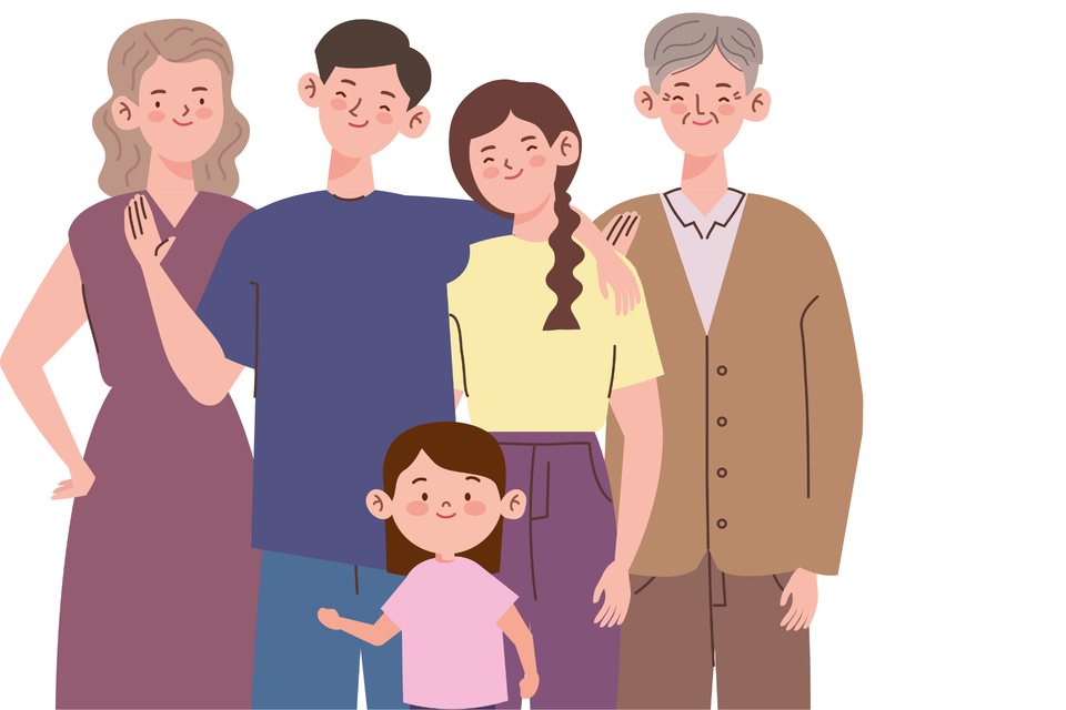 Picture of a family of 5
