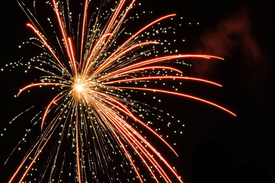 Bottle rockets fireworks display