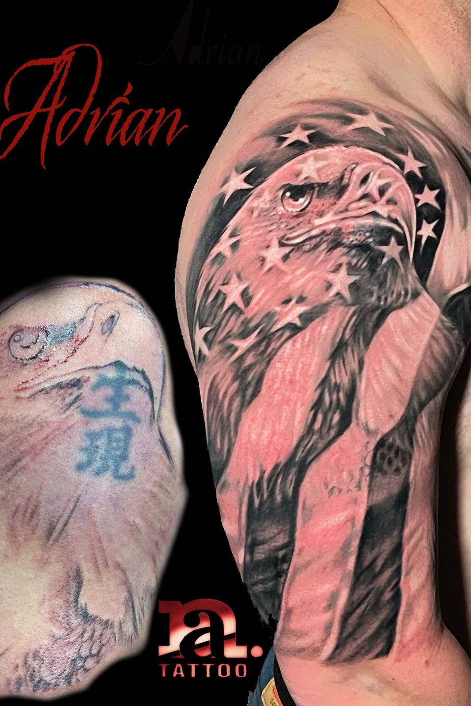 Adrian eagle american flag cover up