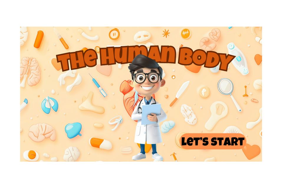 The human body   kids interactive quiz game