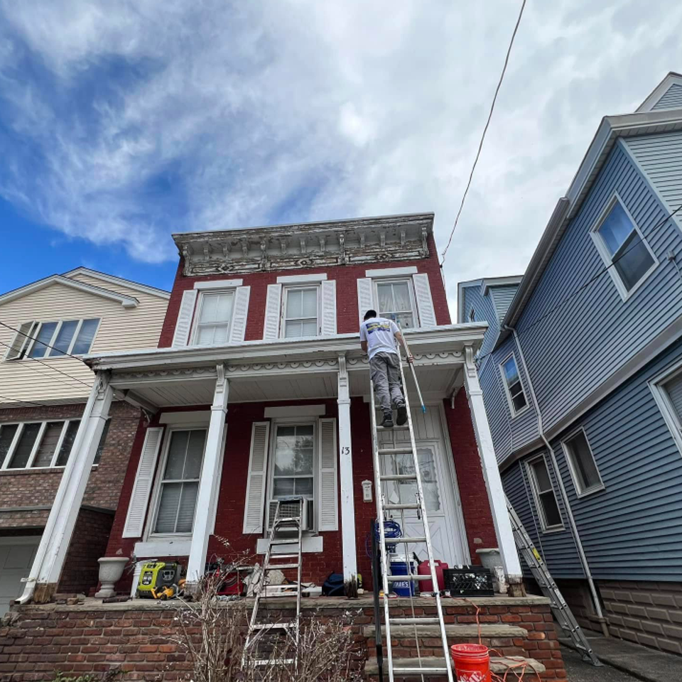 Home painting exterior before residential jerseycity nj