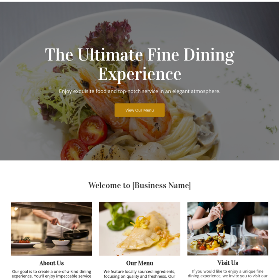 Fine dining restaurant