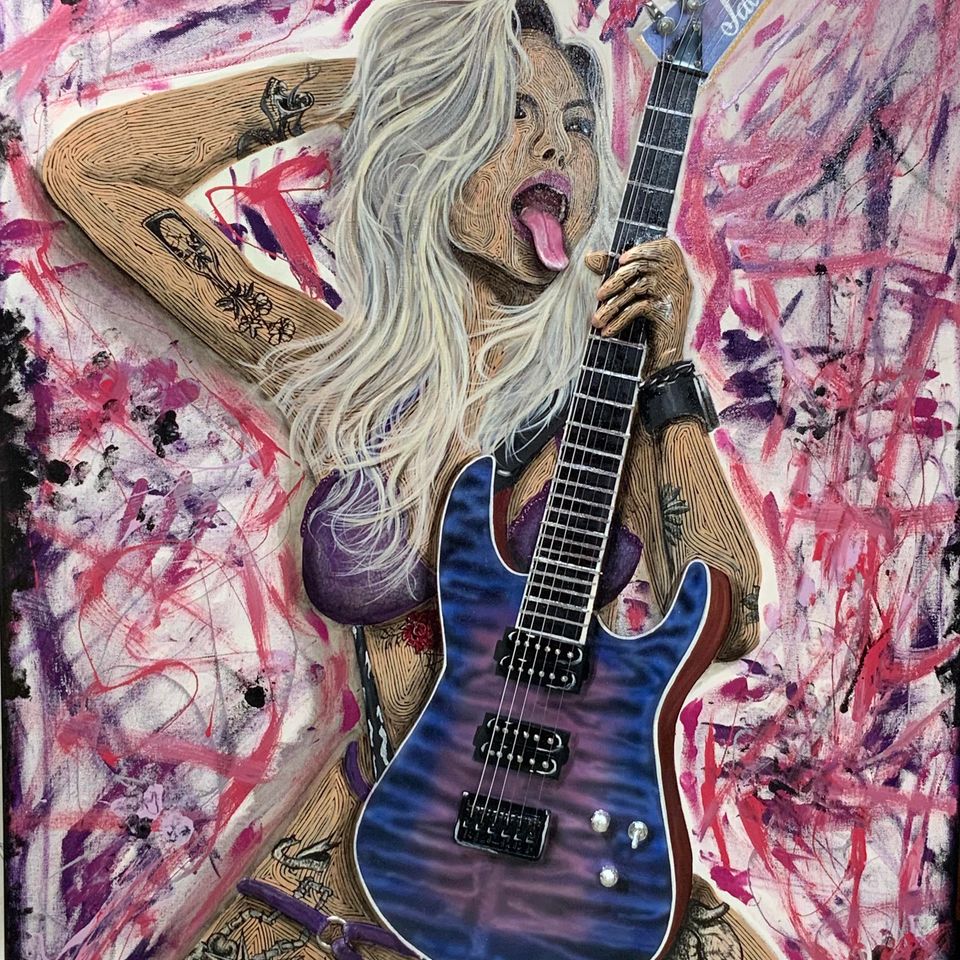 Hand-painted portrait art collection by Skeeter's Grafix.