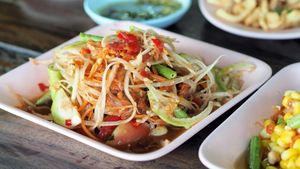 Drunken noodles at Thai American Bistro in Sugar Land, Tx