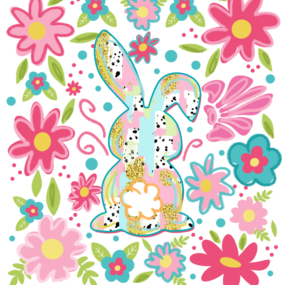 Eas   0030 seasons   easter floral easter bunny