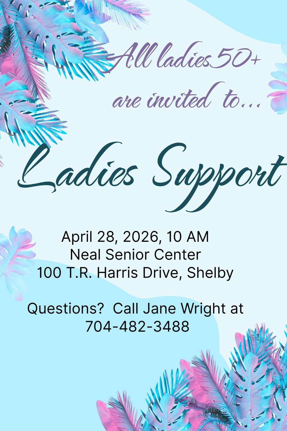 Poster ladies support april 2026