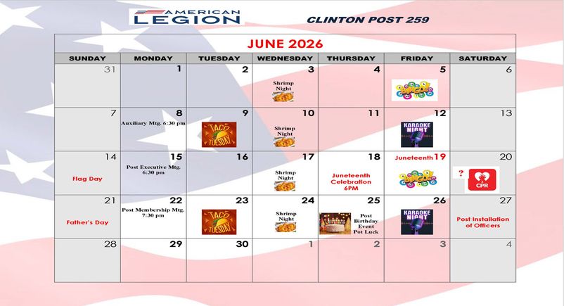 June calendar