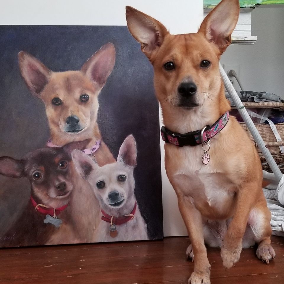 Shelly and Friends - Acrylic (14"x16")