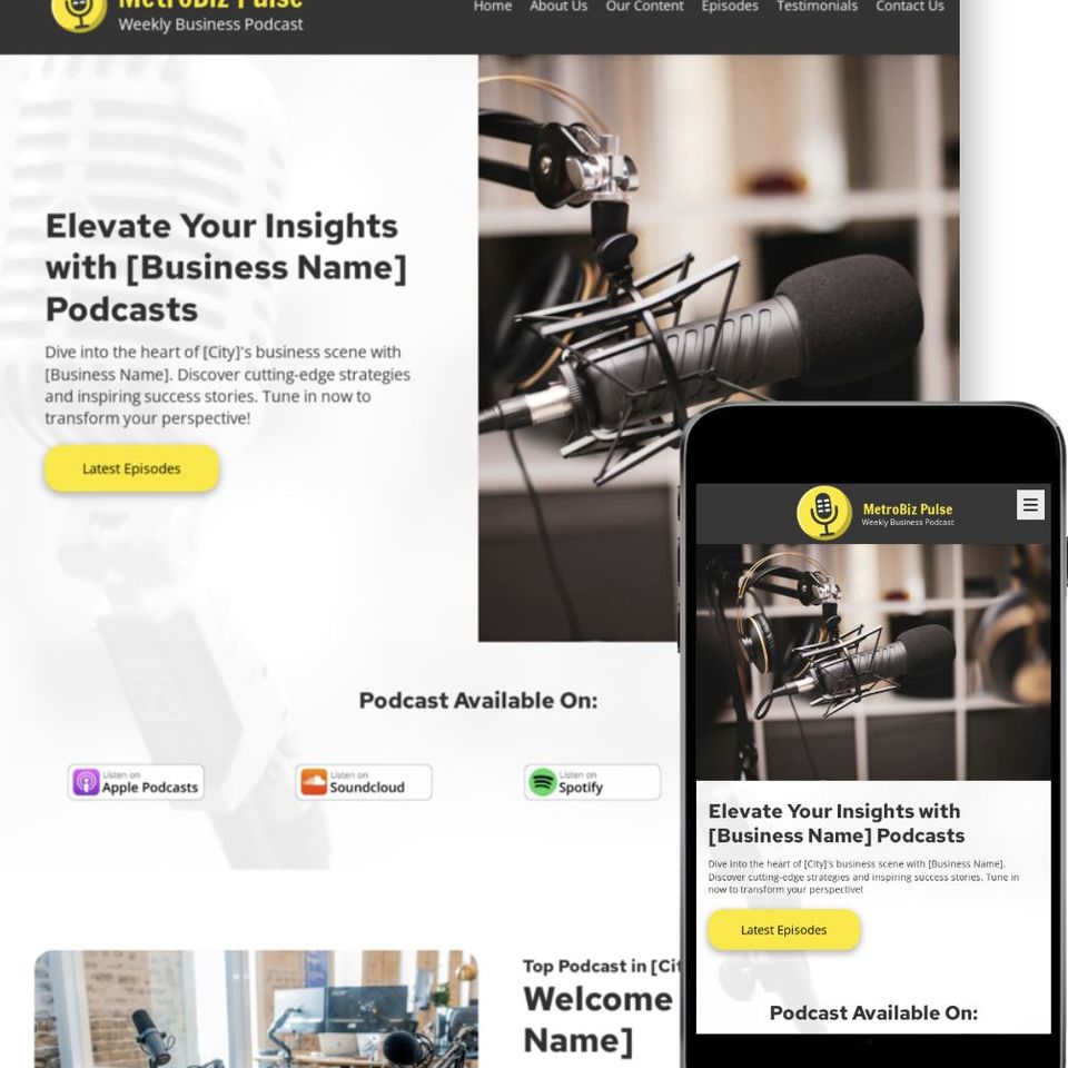 Podcast website example 2