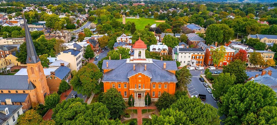 Frederick city hall aerial