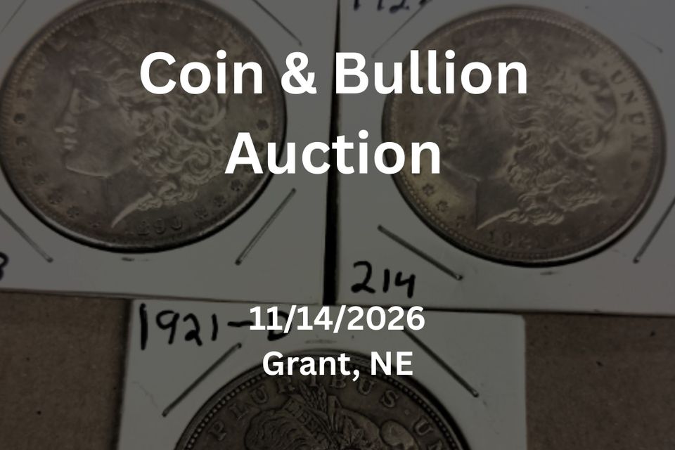 Coin & bullion auction 11 14 2026 grant ne eskew auction service