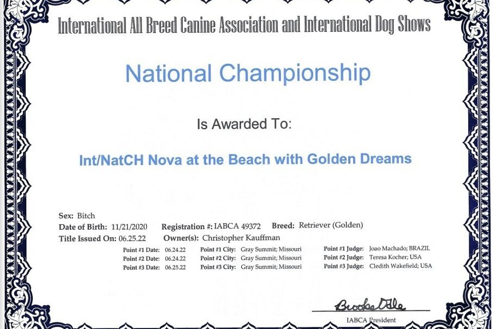 Nova cert 2