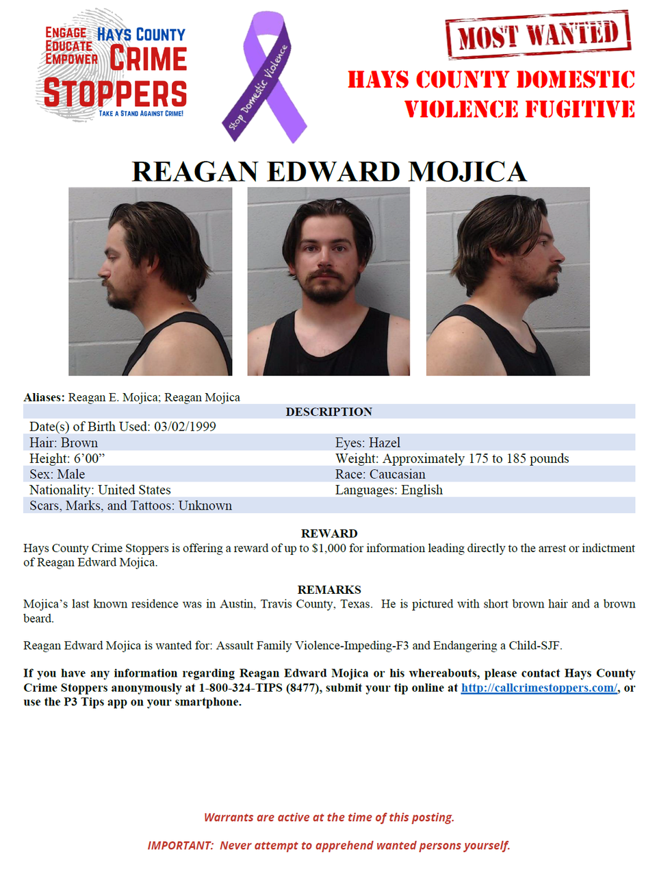 Mojica most wanted poster