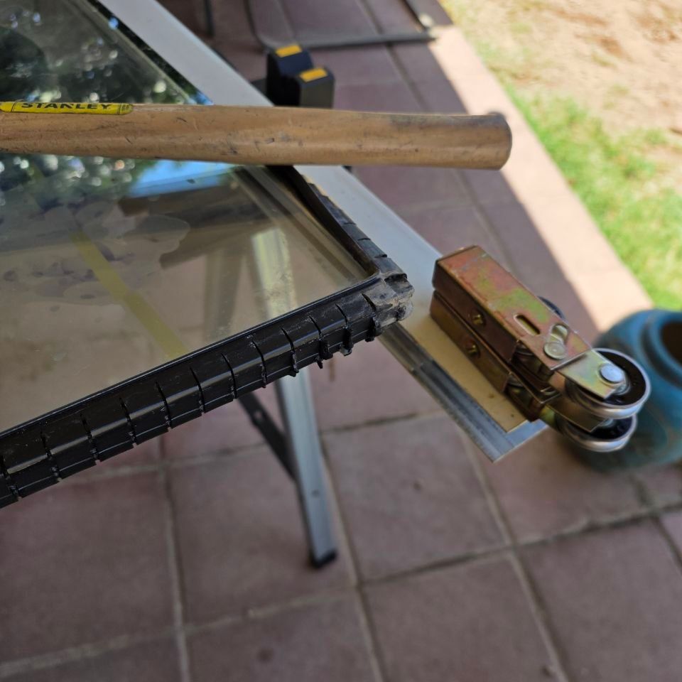 Sliding patio door roller replacement