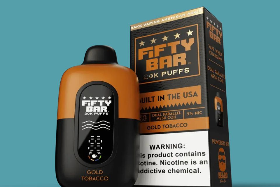 Fifty Bar Gold Tobacco Disposable vape