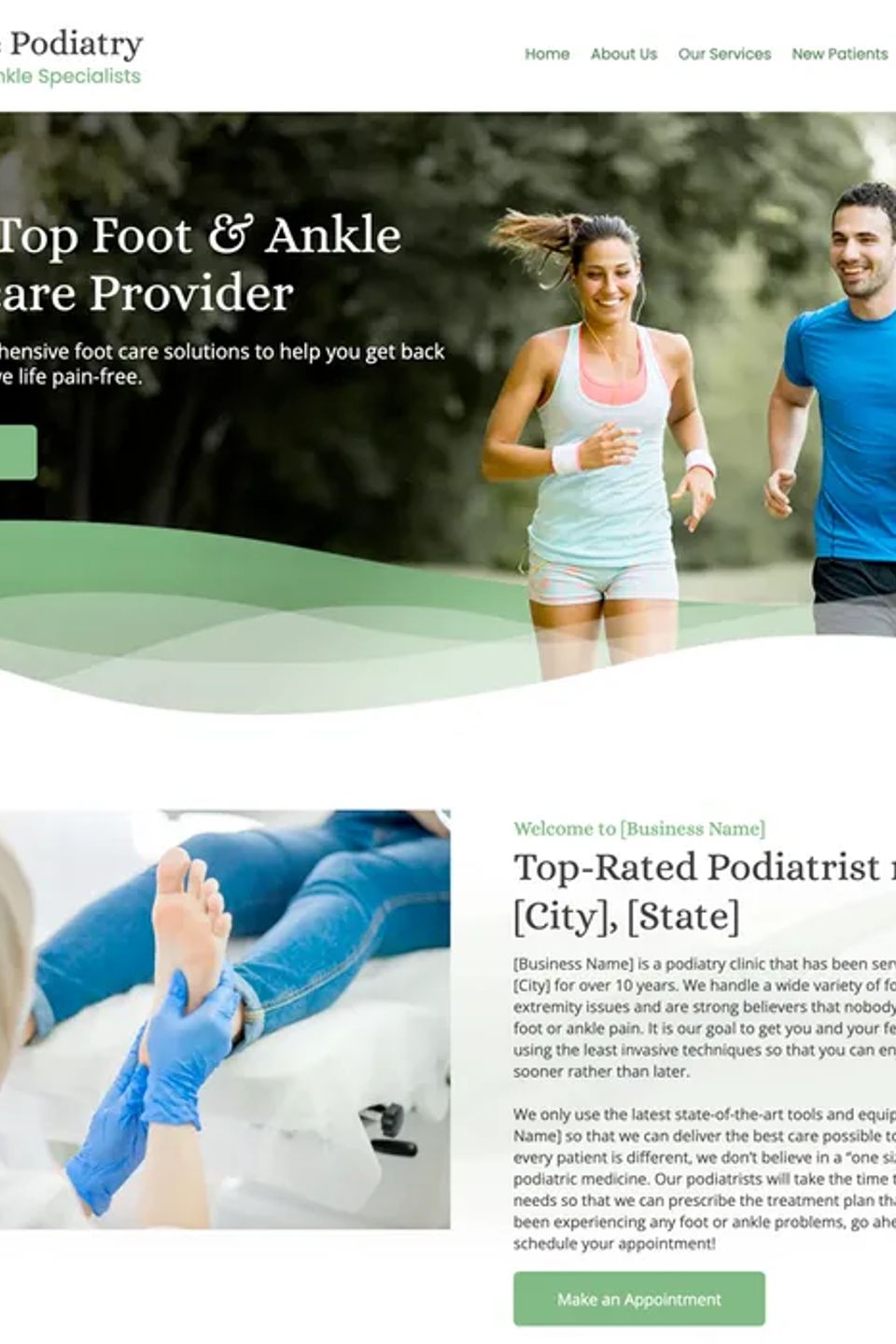 Podiatrist website design theme original