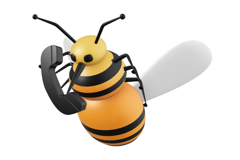 Bee on the phone