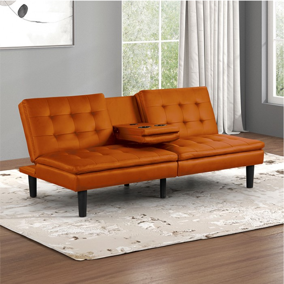 Orange futon