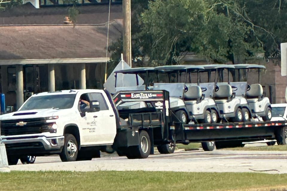 Fleet of golf carts being delivered to NGC for maintenance