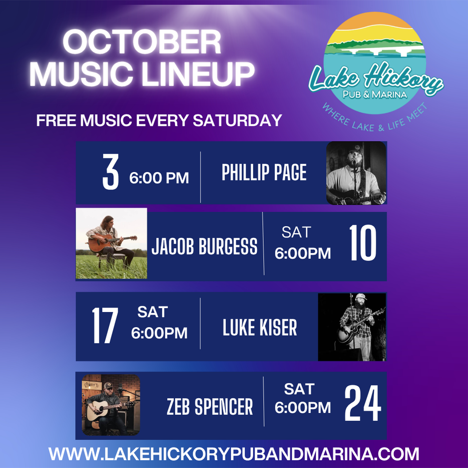 October music lineup (1080 x 1080 px)