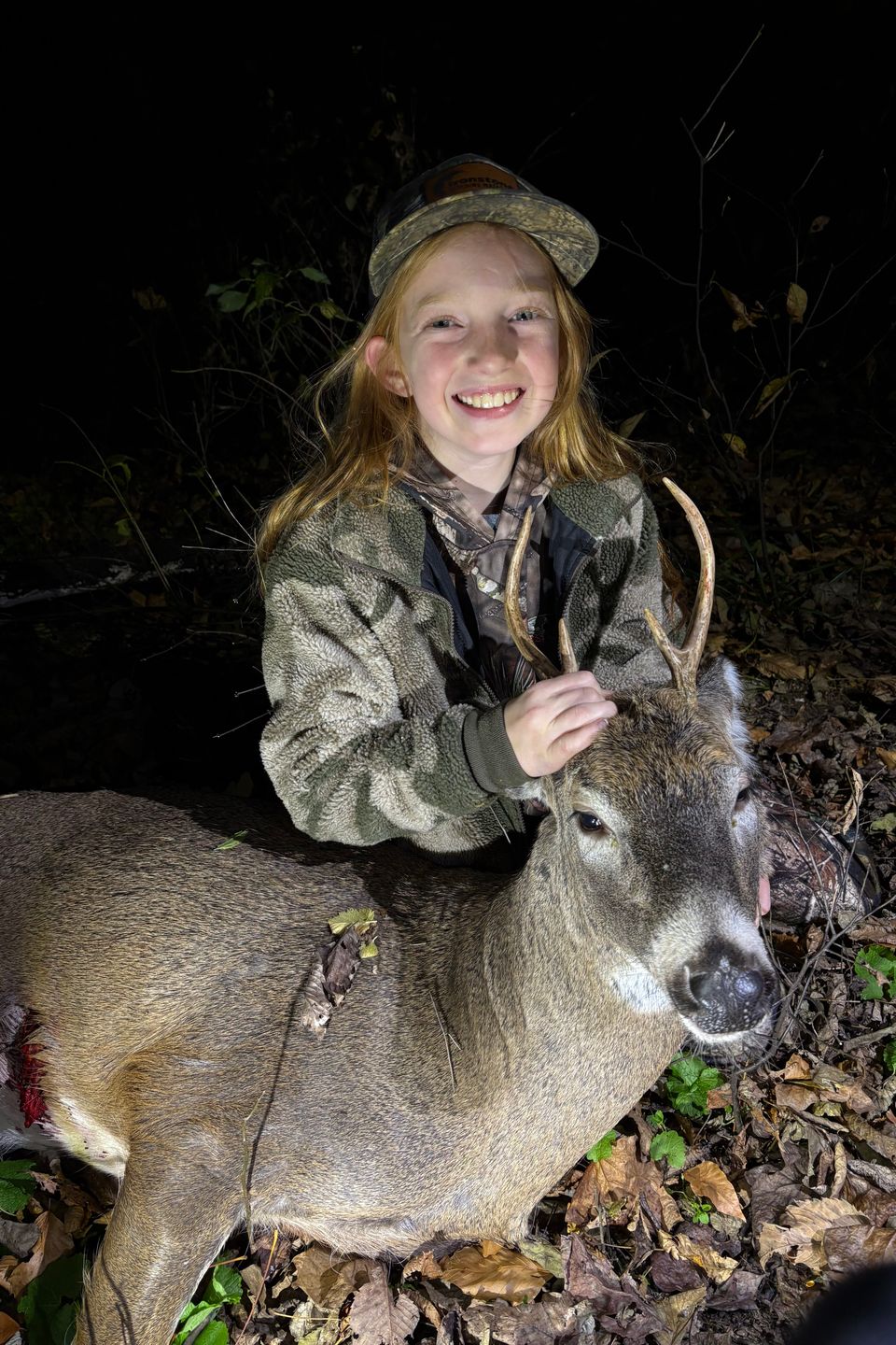 Eleven-year-old Anna Sahd of Washington Boro, PA killed this 5-point buck with her crossbow. 