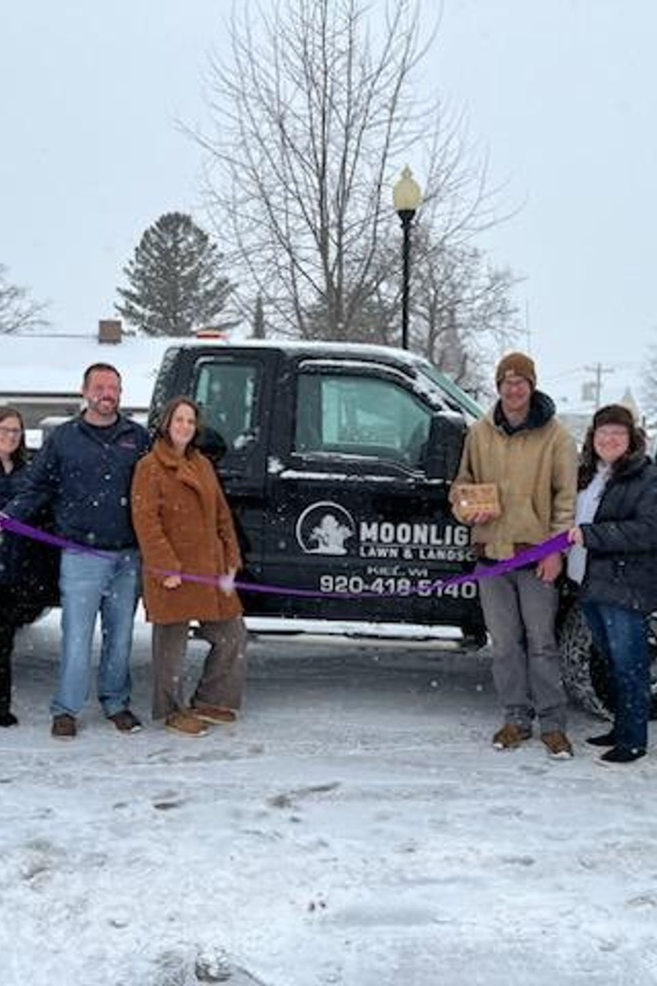 Moonlight landscape ribbon cutting