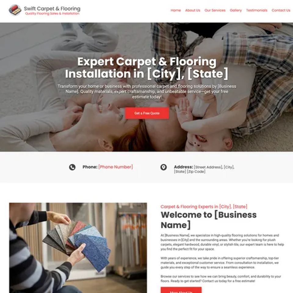 Awf  carpet flooring website design theme original