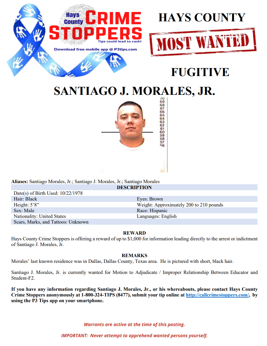 Morales most wanted poster
