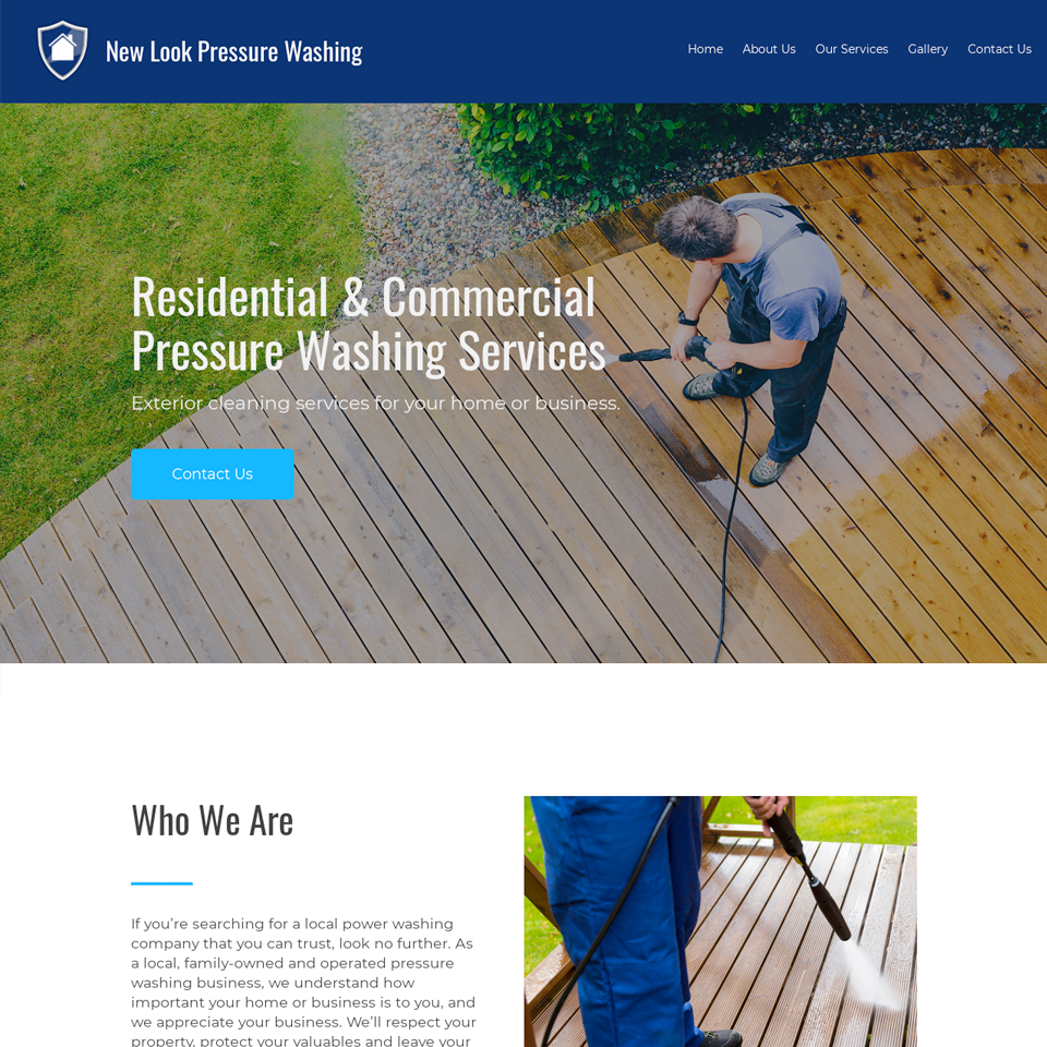 Best pressure washing website design