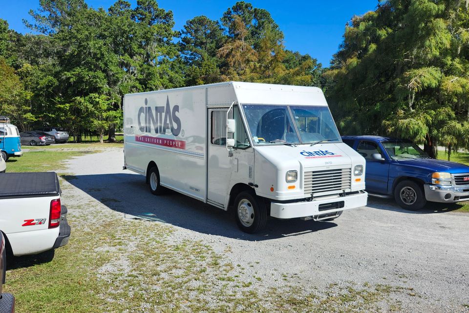Cintas van in for routine maintenance at ham auto repair
