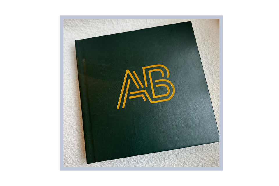 Leather albumscustom logo debossing