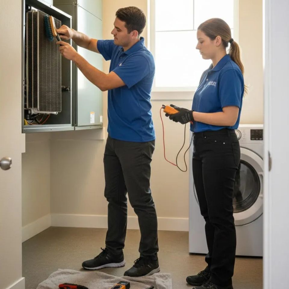 Air conditioning and heating unit maintenance