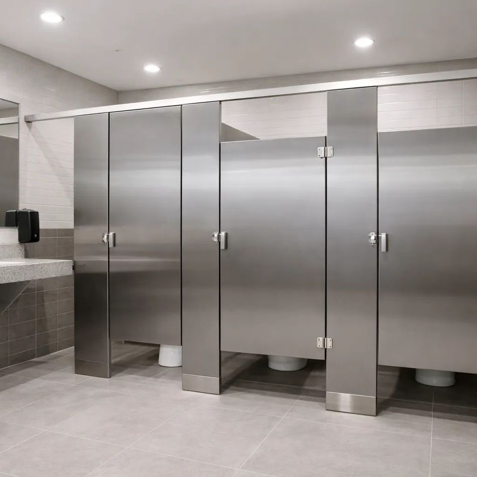 Stainless Steel Partition Installation