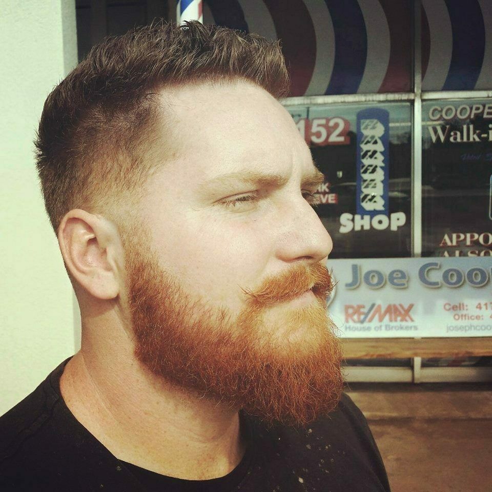 Mid fade w beard trim