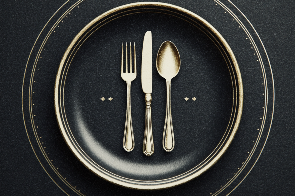 A single dinner setting- KPCopy's hospitality services 