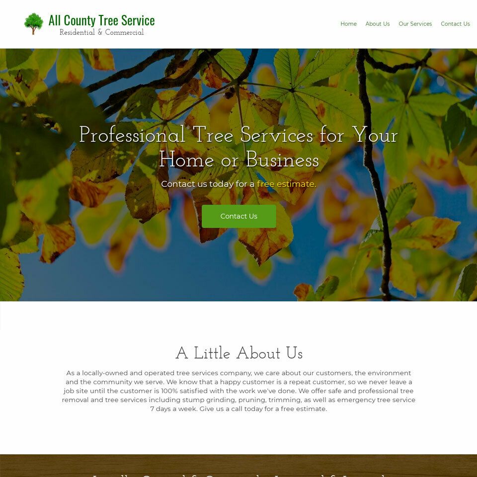 Tree services website template