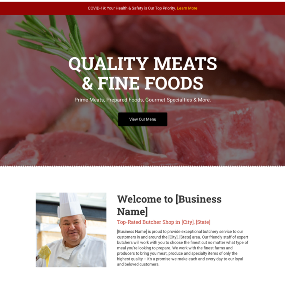 Gourmet butcher