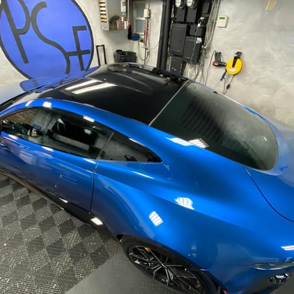 Aston martin luxury car ceramic uv protective film window tinting professional installer westnewyork