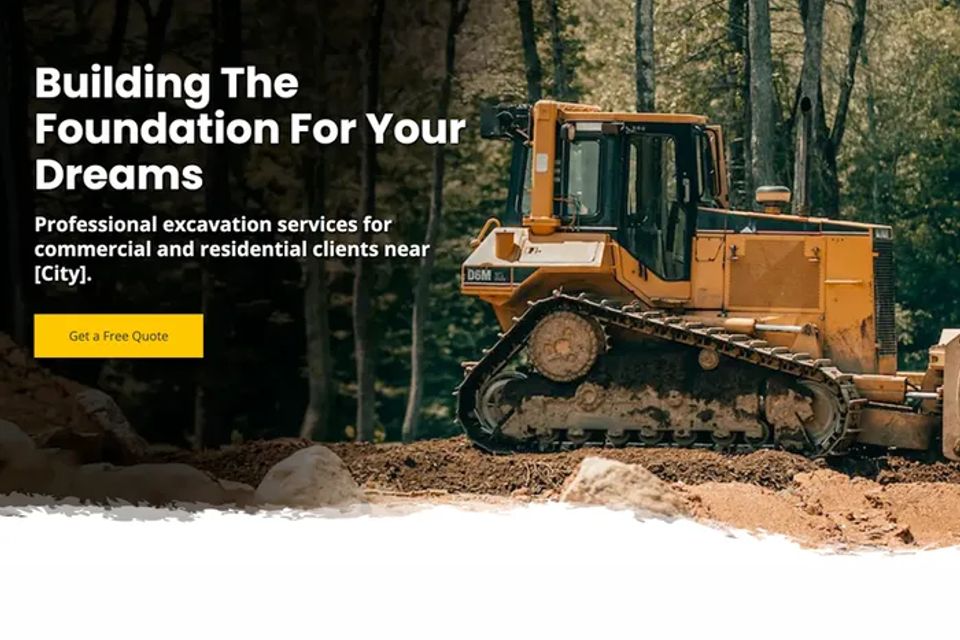 Excavation contractor website design theme original