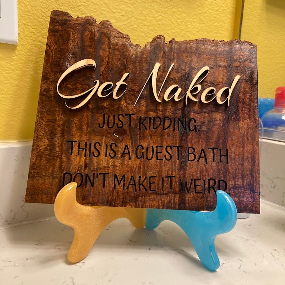 Guest bathroom sign