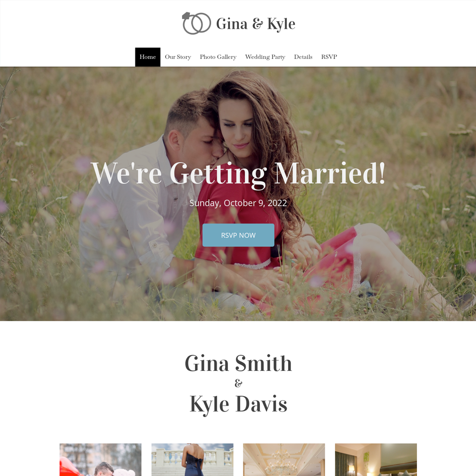 Wedding website template