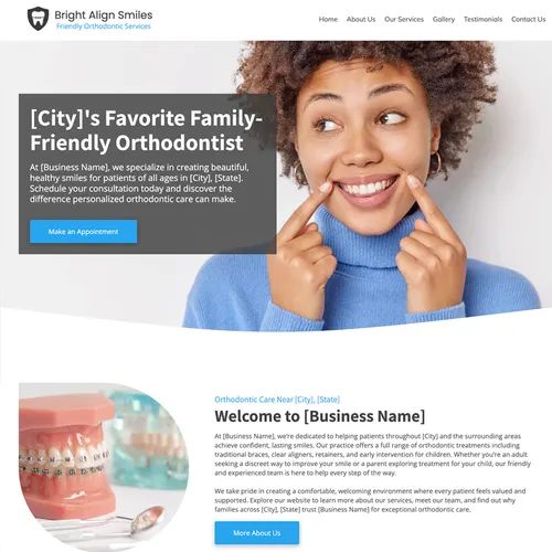 Orthodontist website design theme original