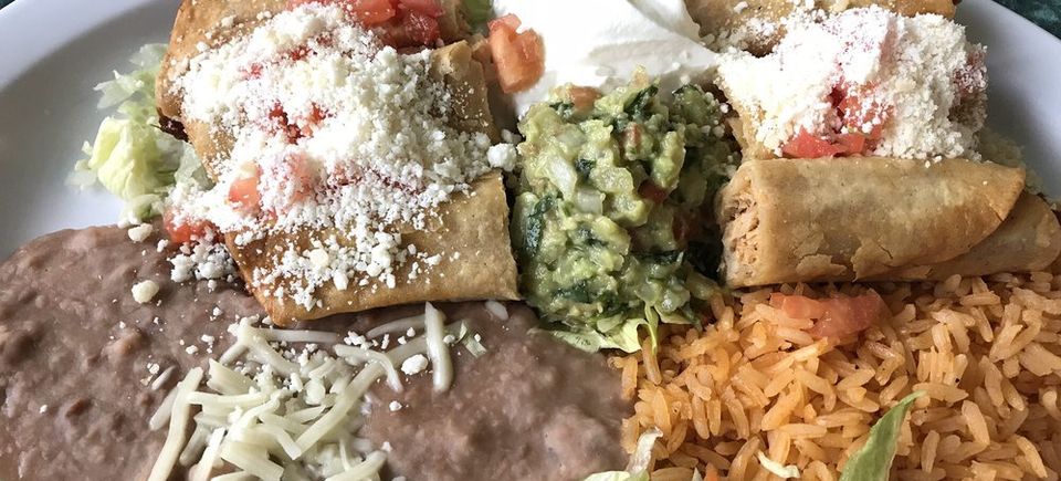 Taqueria franco taquitos dorados plate