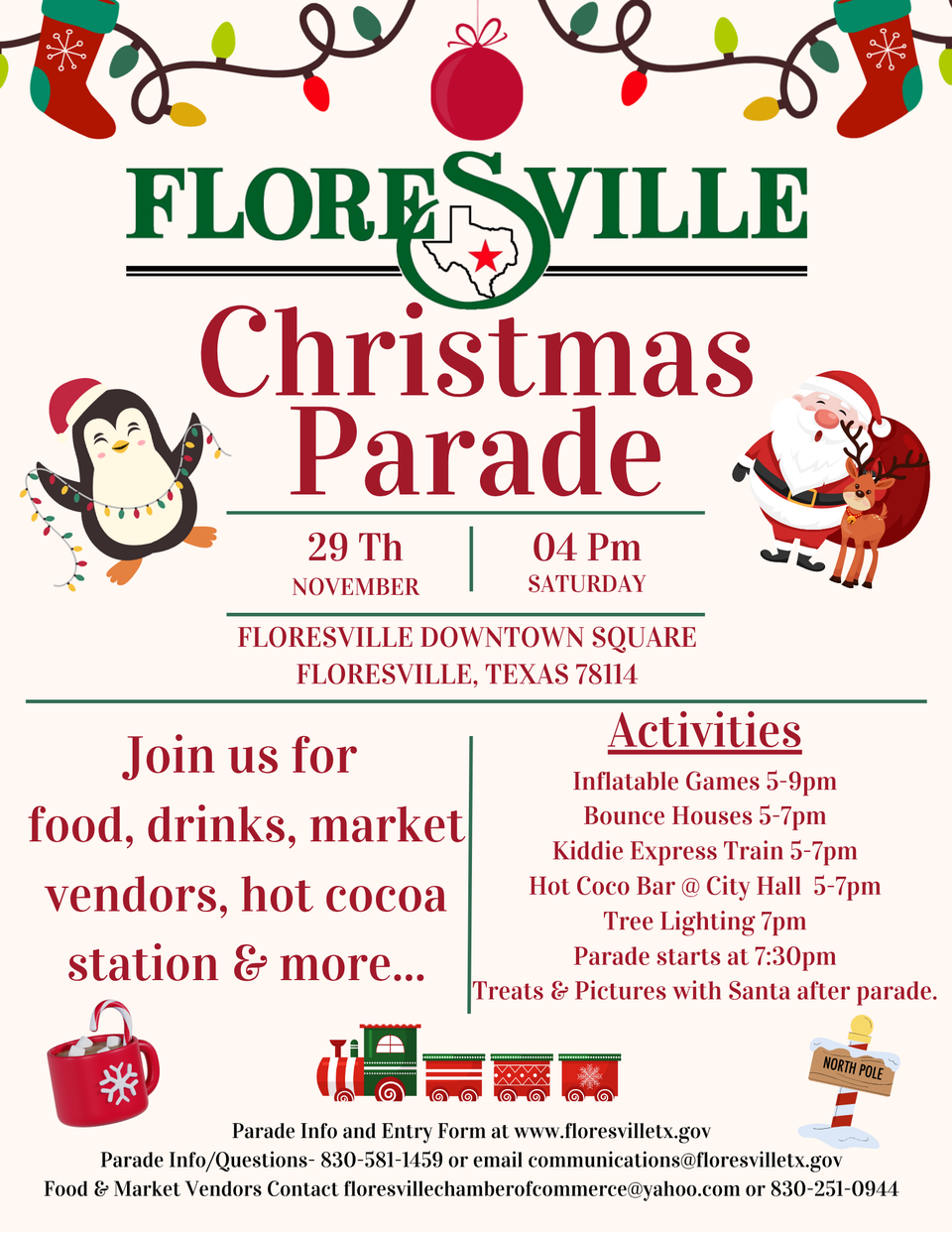Christmas parade flyer