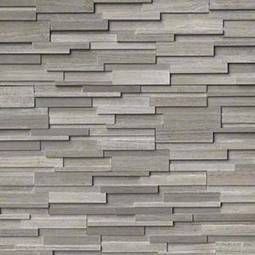 Gray oak 3d honed stacked stone panels