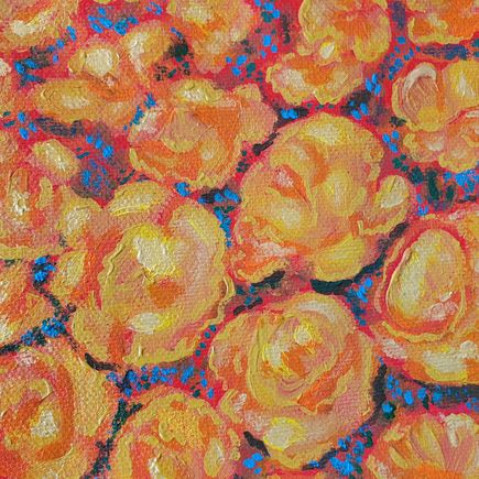 Cassandra Budge:  Bring back the warmth of spring and sunsets. Acrylic on canvas