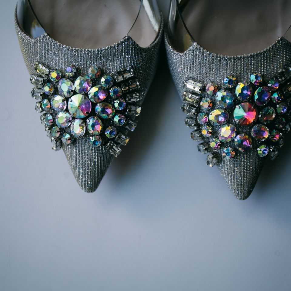Bedazzled pair of women's shoes