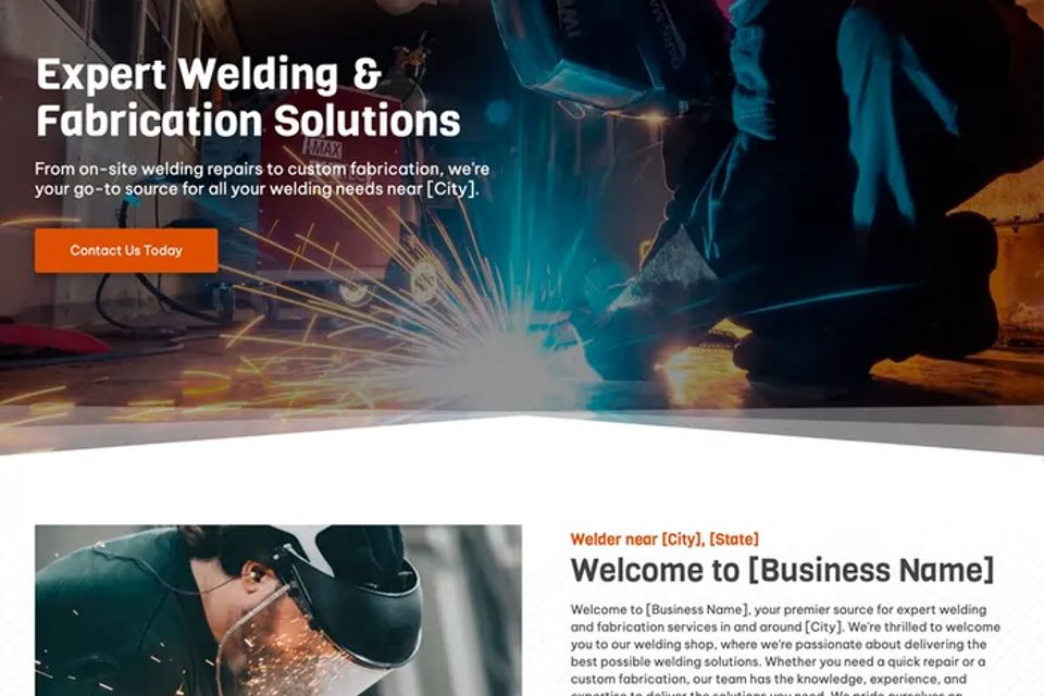 Welder website design theme original