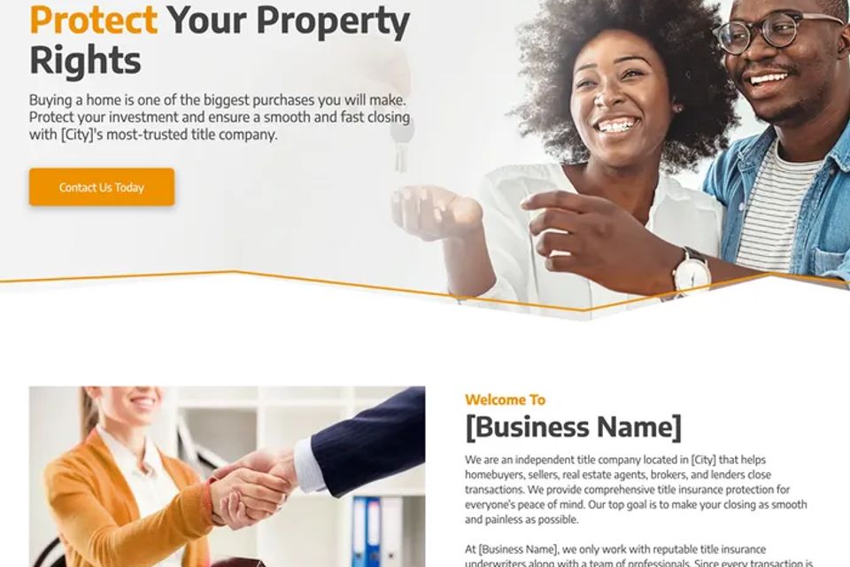 Title company website design theme original